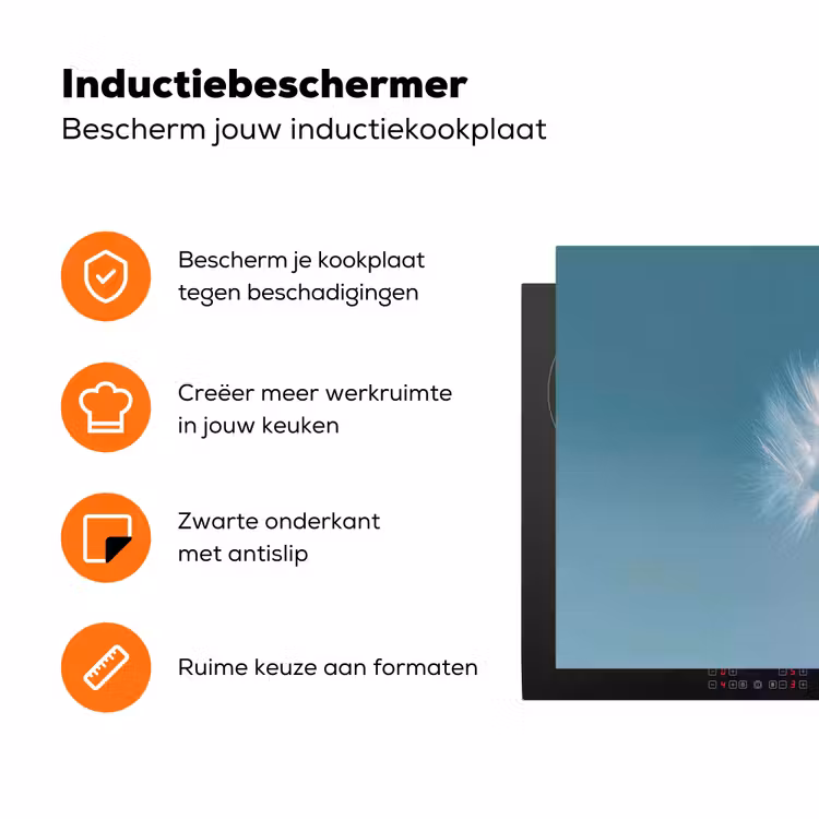 Paardenbloempluisje - Blauw - Lucht Inductie beschermer vinyl 3mm klein -zzzzzzz-td-ups