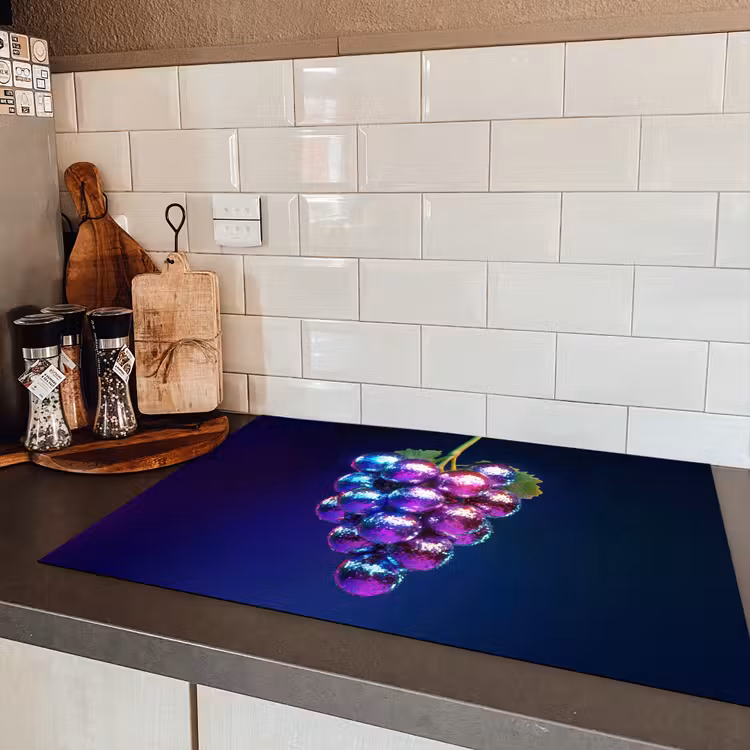 Paars - Disco - Feest - Druif Inductie beschermer vinyl 3mm klein -sfeer3