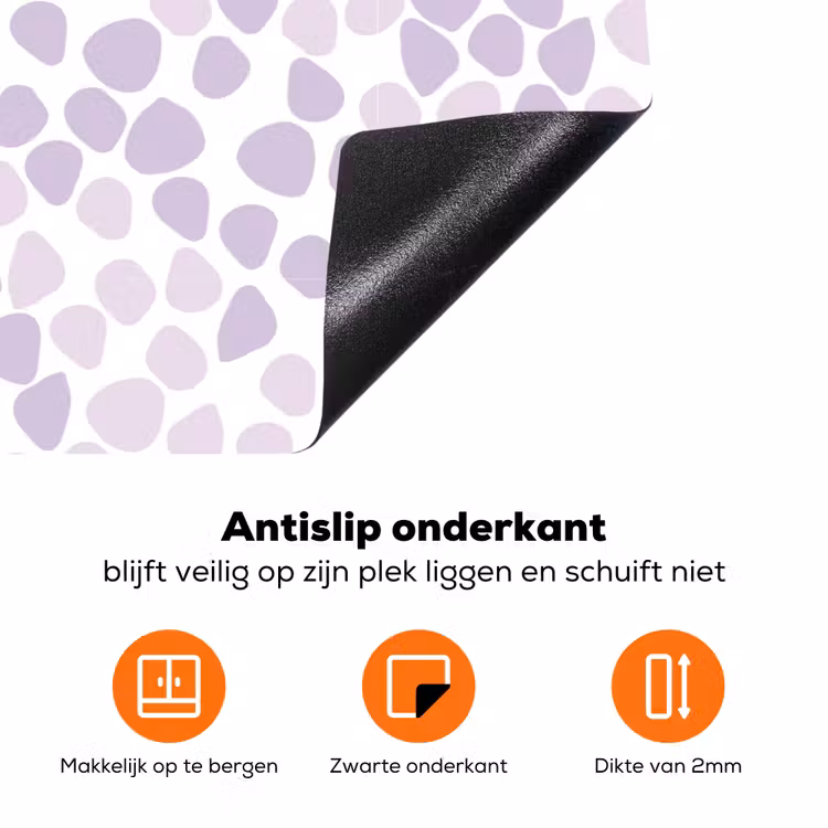 Paars - Vormen - Patroon Inductie beschermer vinyl 3mm klein 276 -zzzzzzz-td-onderkant