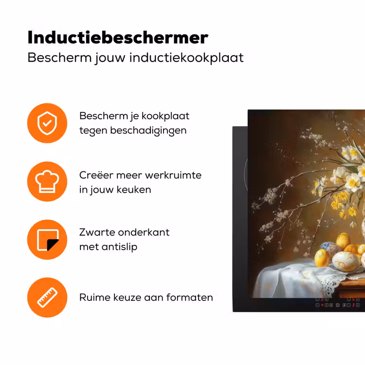 Paaseieren - Stilleven - Vaas Inductie beschermer vinyl 3mm klein -zzzzzzz-td-ups