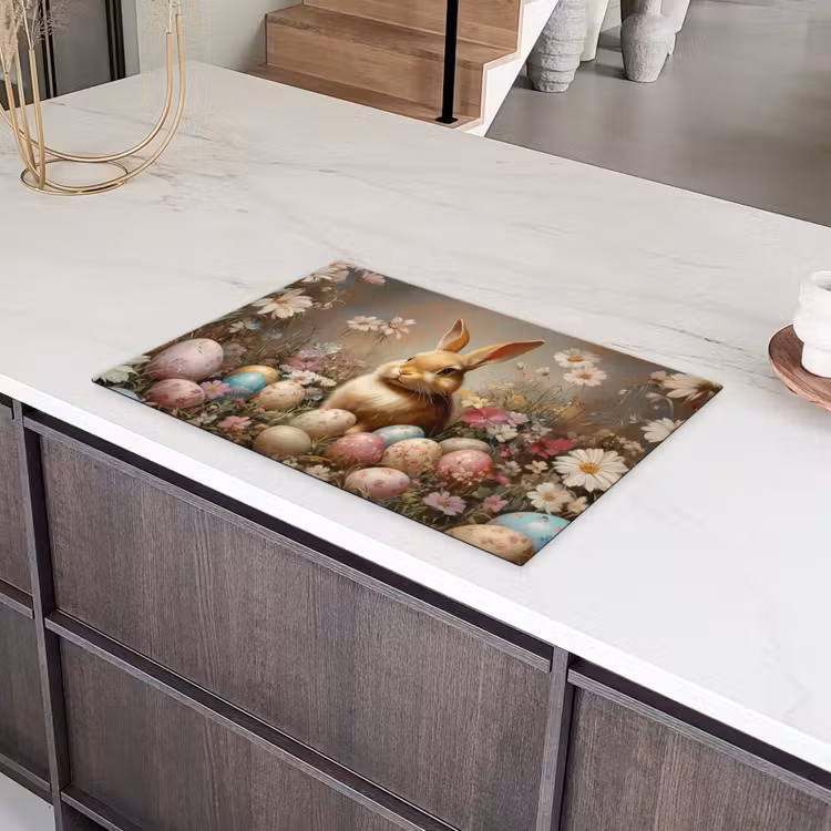 Paashaas - Lente - Paaseieren Inductie beschermer vinyl 3mm klein -sfeer8