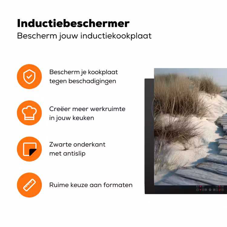 Pad - Planken - Duinen - Gras Inductie beschermer vinyl 3mm klein -zzzzzzz-td-ups