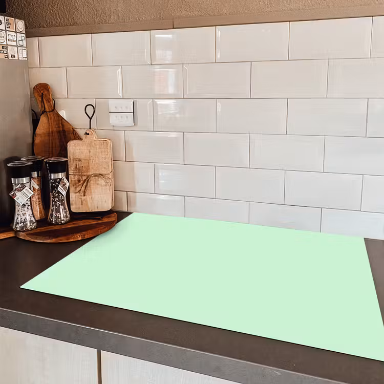 Pale - Mint - Groen Inductie beschermer vinyl 3mm klein 276 -sfeer3
