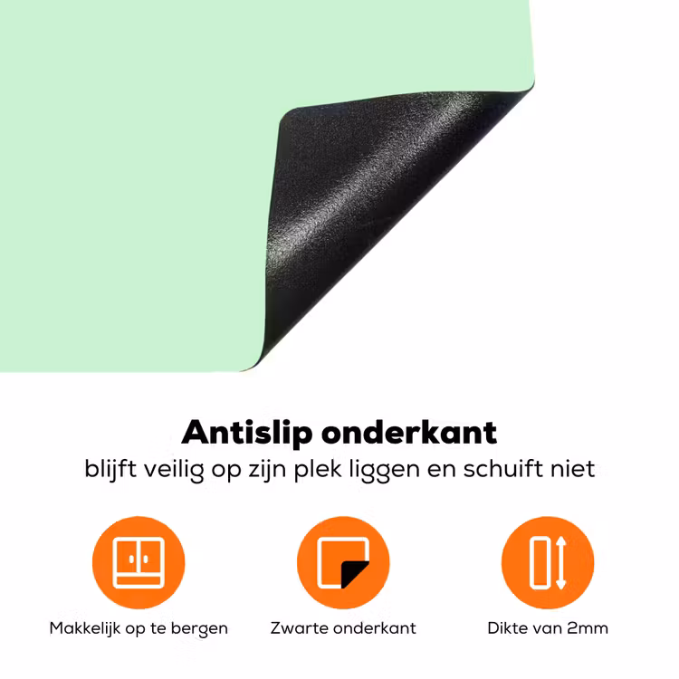 Pale - Mint - Groen Inductie beschermer vinyl 3mm klein 276 -zzzzzzz-td-onderkant