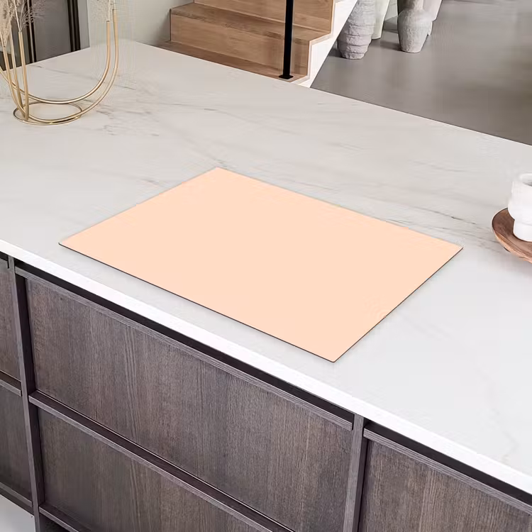 Pale - Peach - Nude Inductie beschermer vinyl 3mm klein 276 -sfeer8
