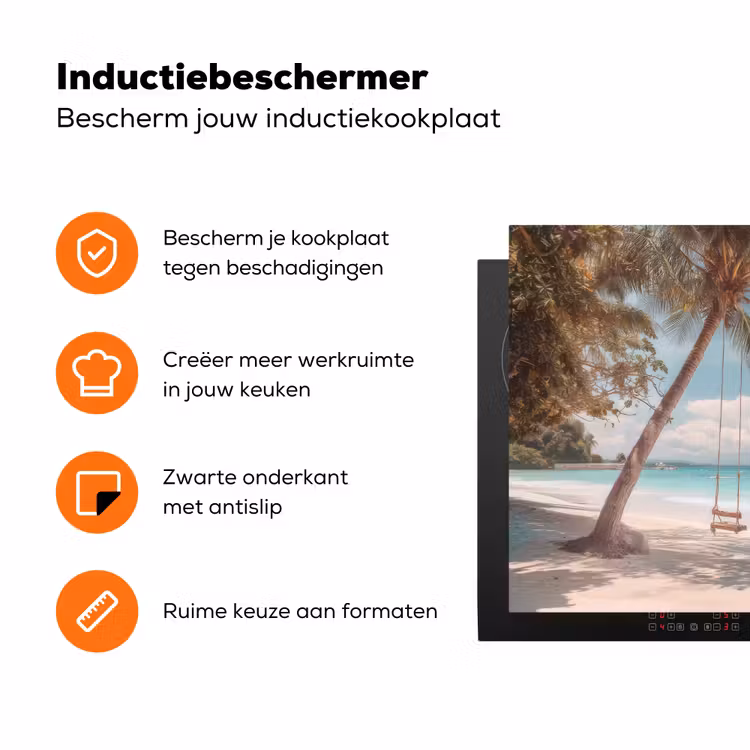 Palmboom - Schommel - Strand - Lucht Inductie beschermer vinyl 3mm klein -zzzzzzz-td-ups