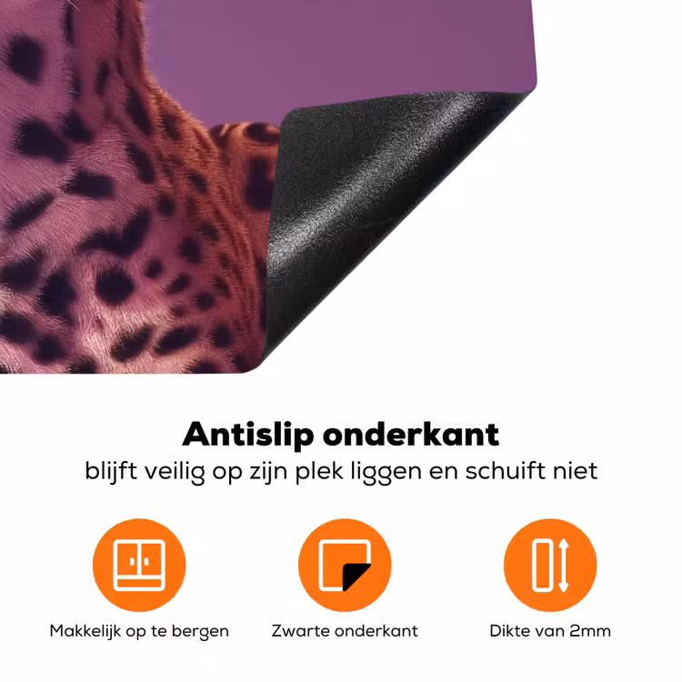 Panter - Zonnebril - Kauwgombel - Roze Inductie beschermer vinyl 3mm klein -zzzzzzz-td-onderkant