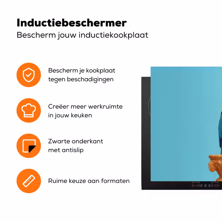 Papegaai - Koksmuts - Grappig - Vogel Inductie beschermer vinyl 3mm klein -zzzzzzz-td-ups