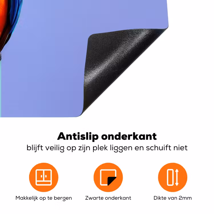 Papegaai - Koksmuts - Vogel - Leuk Inductie beschermer vinyl 3mm klein -zzzzzzz-td-onderkant