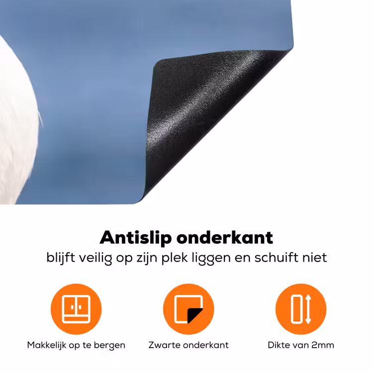 Papegaaiduiker - Portret - Natuur Inductie beschermer vinyl 3mm klein -zzzzzzz-td-onderkant
