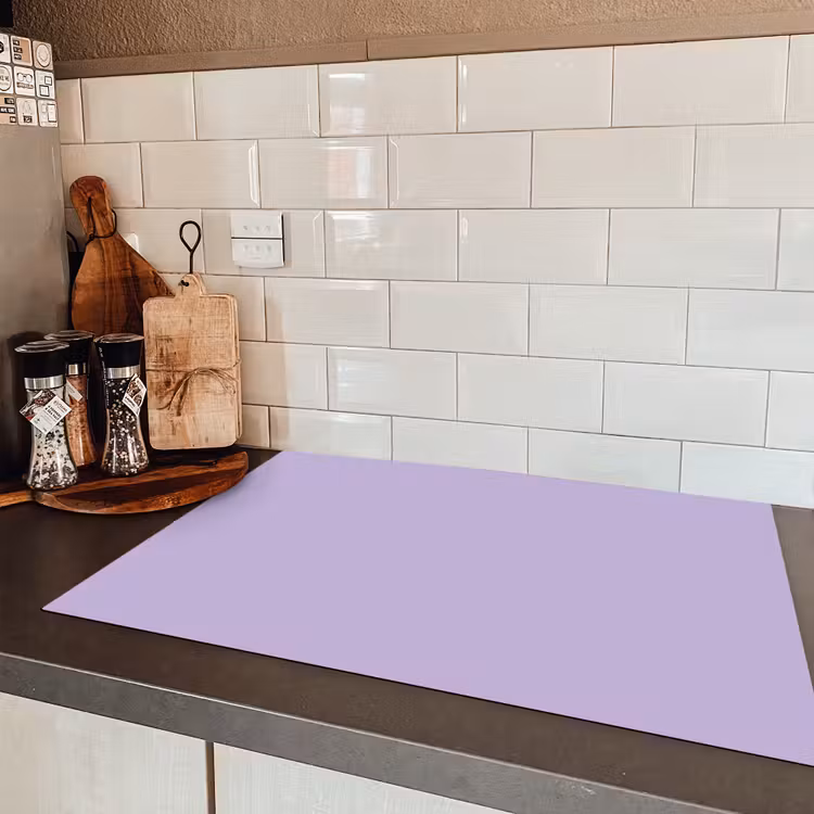 Pastel - Lilac - Paars Inductie beschermer vinyl 3mm klein 276 -sfeer3