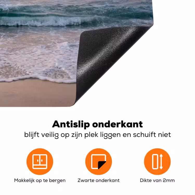 Pastelkleurige Zee bij Avondlicht Inductie beschermer vinyl 3mm klein -zzzzzzz-td-onderkant