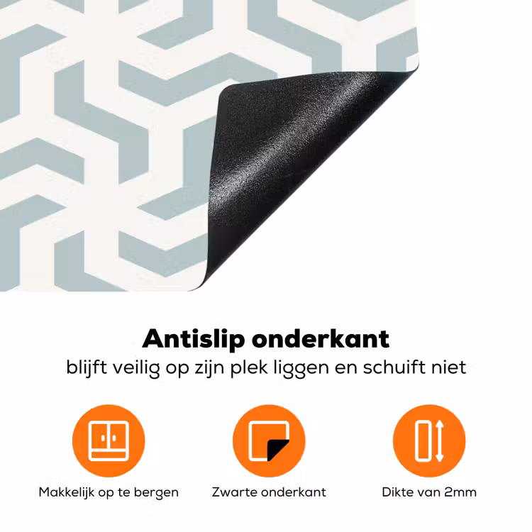 Patronen - Abstract - Groen - Geometrie Inductie beschermer vinyl 3mm klein 276 -zzzzzzz-td-onderkant