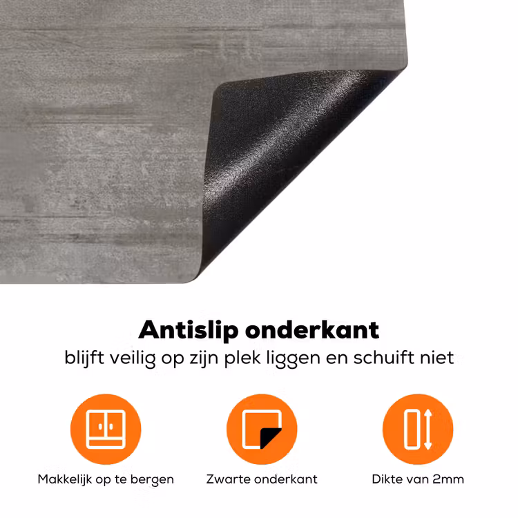 Patroon - Beton - Grijs Inductie beschermer vinyl 3mm klein 276 -zzzzzzz-td-onderkant