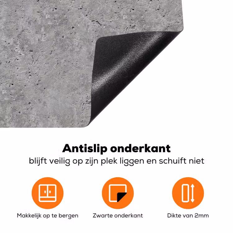 Patroon - Cement - Beton Inductie beschermer vinyl 3mm klein 276 -zzzzzzz-td-onderkant