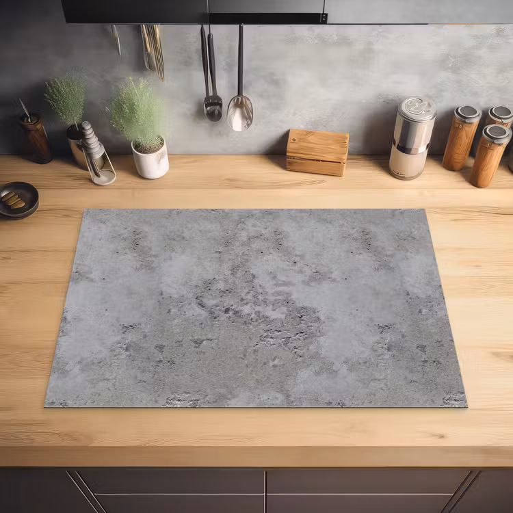 Patroon - Grijs - Oud - Beton Inductie beschermer vinyl 3mm klein 276 -sfeer5