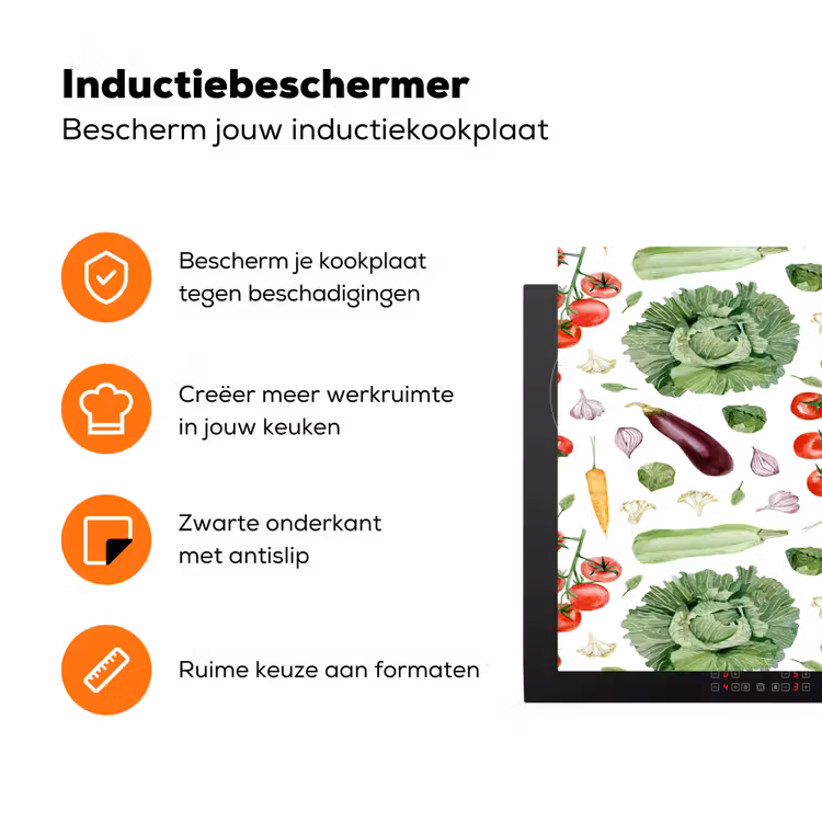 Patroon - Groente - Aquarel Inductie beschermer vinyl 3mm klein 276 -zzzzzzz-td-ups