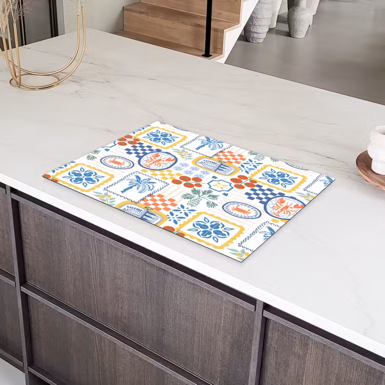 Zee - Sfeer - Tomaat -  Mozaïek Inductie beschermer vinyl 3mm klein 276 -sfeer8