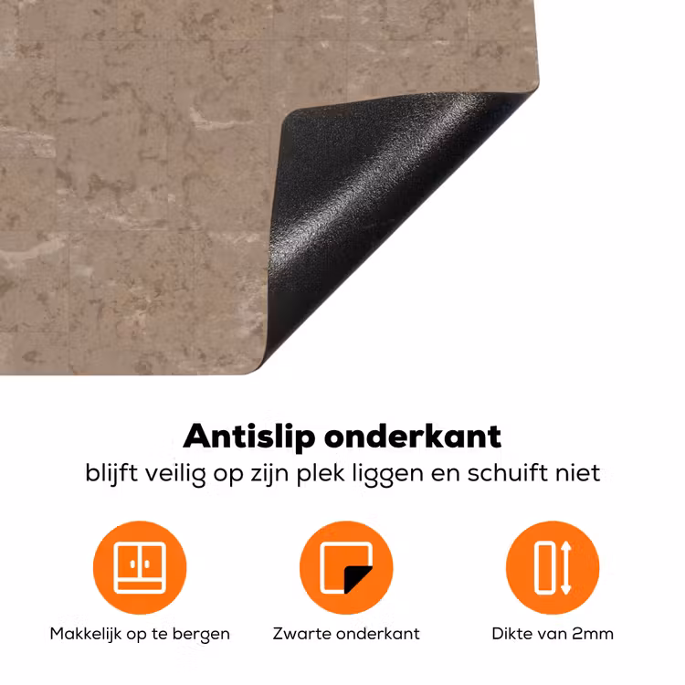 Patroon - Kalksteen - Beige Inductie beschermer vinyl 3mm klein 276 -zzzzzzz-td-onderkant