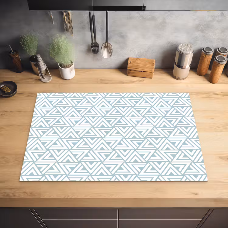 Patroon - Lijn - Design - Groen Inductie beschermer vinyl 3mm klein 276 -sfeer5