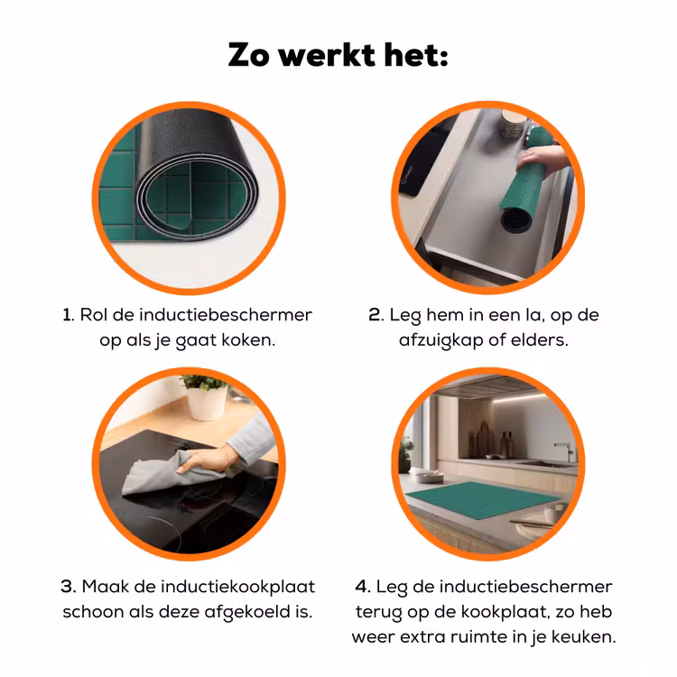 Patroon - Patroon - Smaragd Inductie beschermer vinyl 3mm klein 276 -zzzzzzz-td-werking