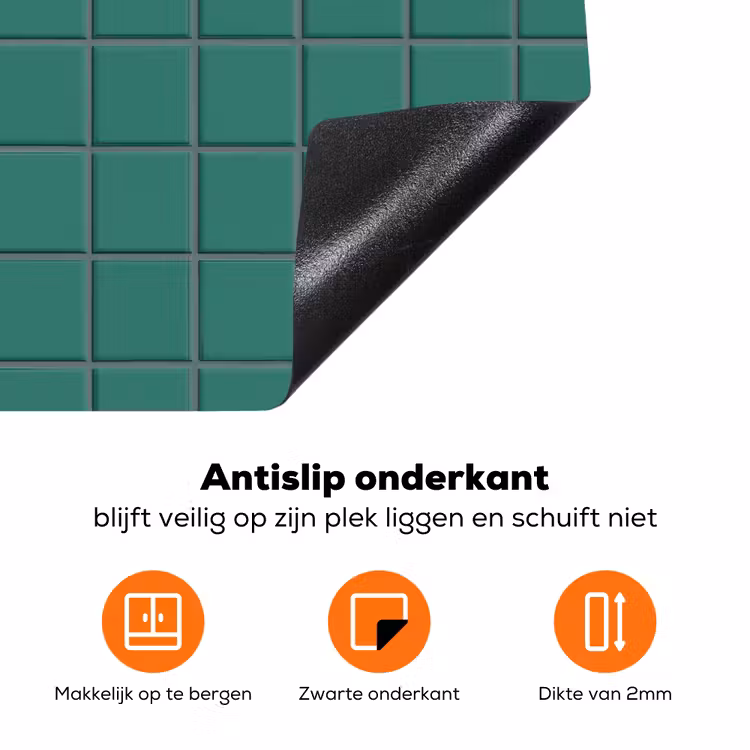 Patroon - Patroon - Smaragd Inductie beschermer vinyl 3mm klein 276 -zzzzzzz-td-onderkant