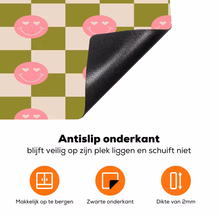 Patroon - Smileys - Blokken Inductie beschermer vinyl 3mm klein 276 -zzzzzzz-td-onderkant