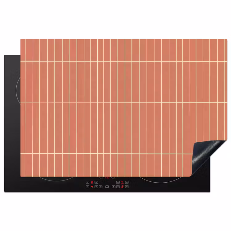 Patroon - Tegels - Terracotta Inductie beschermer vinyl 3mm klein 276 -3d