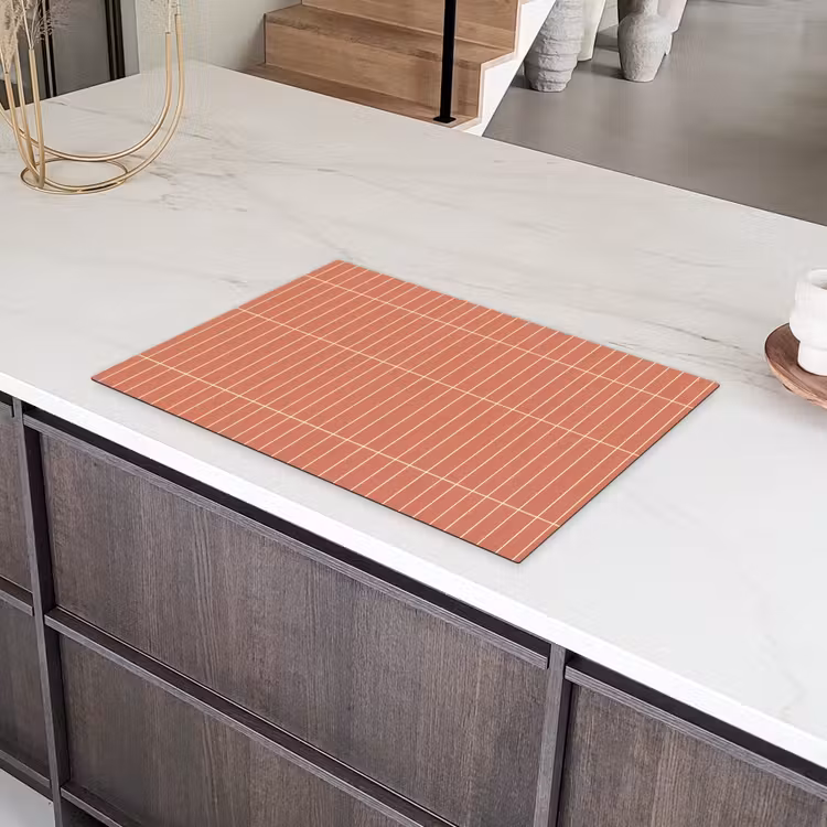 Patroon - Tegels - Terracotta Inductie beschermer vinyl 3mm klein 276 -sfeer8