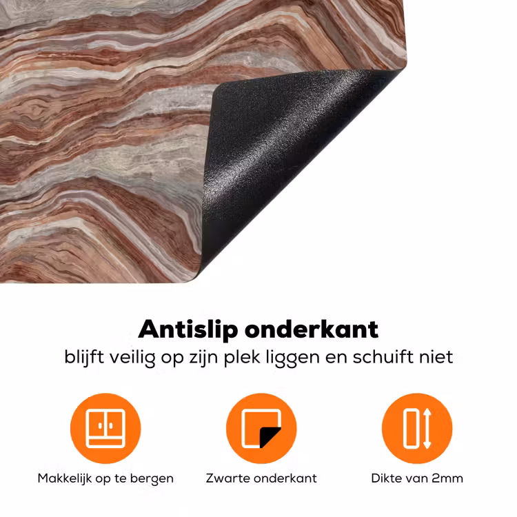 Patroon - Zandsteen - Travertijn Inductie beschermer vinyl 3mm klein 276 -zzzzzzz-td-onderkant
