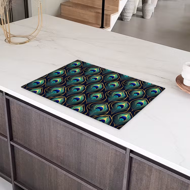 Pauw - Veren - Groen Inductie beschermer vinyl 3mm klein 276 -sfeer8