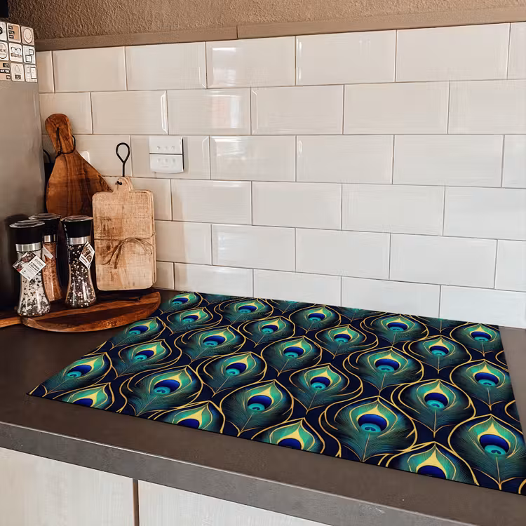 Pauw - Veren - Groen Inductie beschermer vinyl 3mm klein 276 -sfeer3