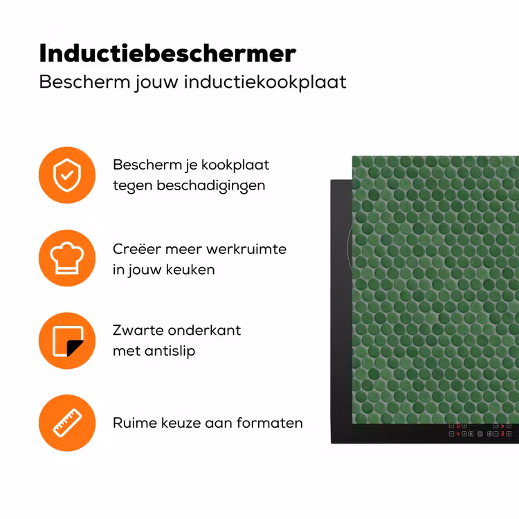 Penny - Mozaïek - Bosgroen - Green Inductie beschermer vinyl 3mm klein 276 -zzzzzzz-td-ups