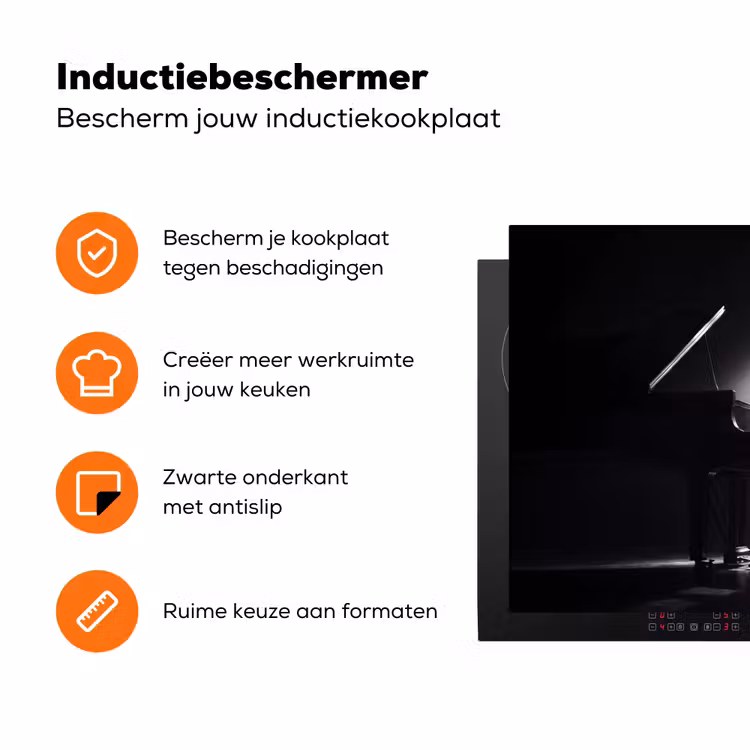 Persoon - Piano - Muziek - Zwart-wit - Podium Inductie beschermer vinyl 3mm klein -zzzzzzz-td-ups