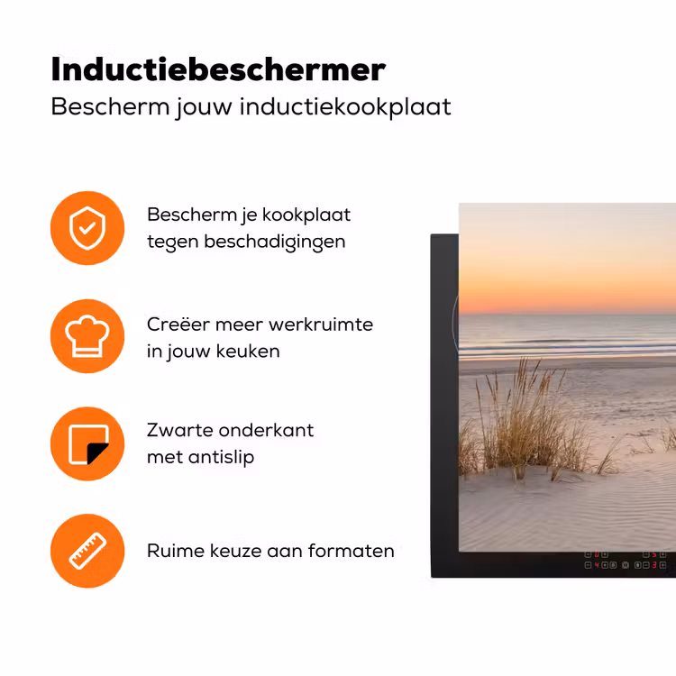 Pier - Zonsondergang - Strand Inductie beschermer vinyl 3mm klein -zzzzzzz-td-ups
