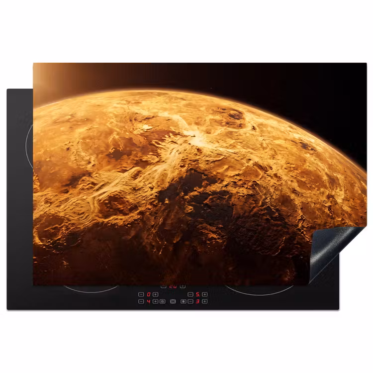 Inductiebeschermer - Planeet - Ruimte - Oranje - Planeet - Ruimte - Oranje Inductie beschermer vinyl 3mm klein