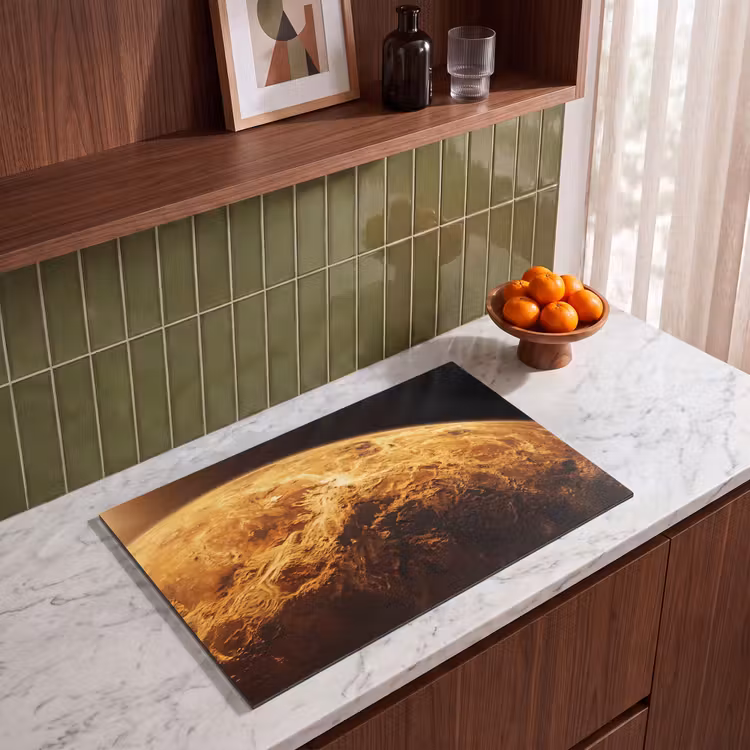 Inductiebeschermer - Planeet - Ruimte - Oranje - Planeet - Ruimte - Oranje Inductie beschermer vinyl 3mm klein