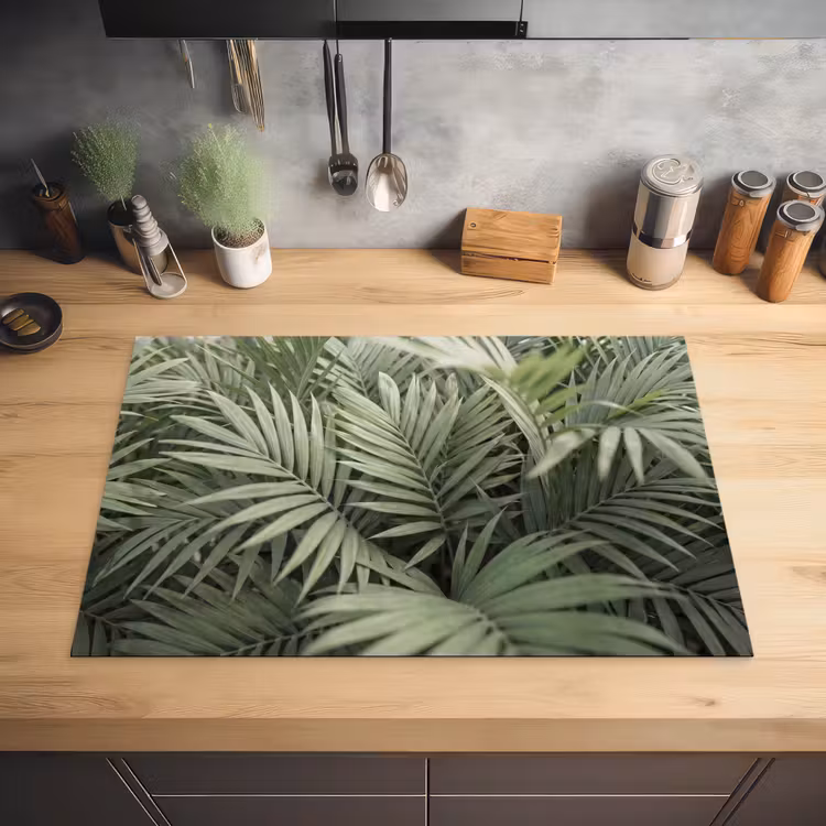 Plant - Palmbladeren - Natuur - Groen Inductie beschermer vinyl 3mm klein -sfeer5