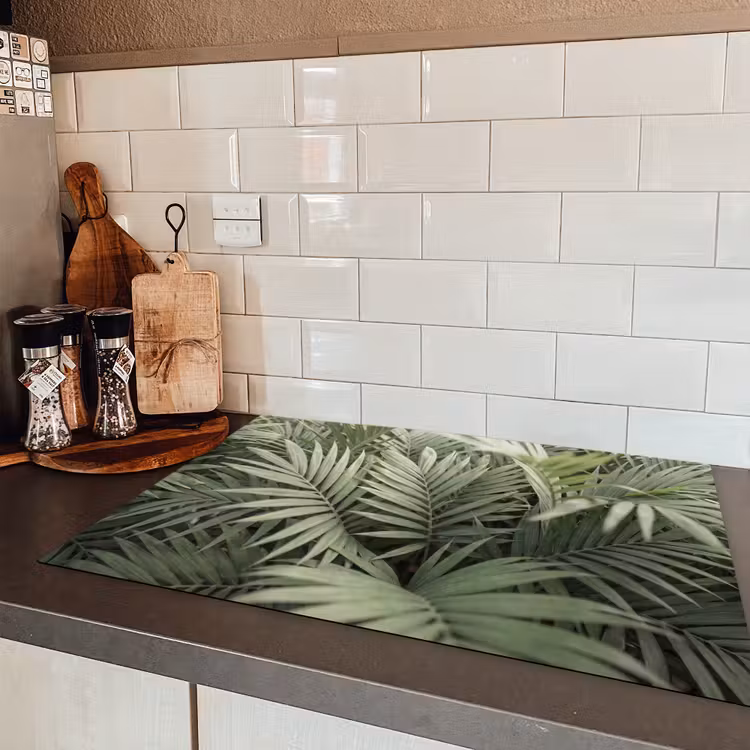 Plant - Palmbladeren - Natuur - Groen Inductie beschermer vinyl 3mm klein -sfeer3