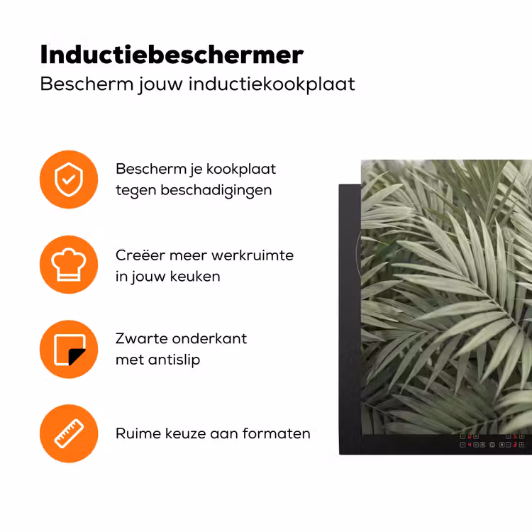 Plant - Palmbladeren - Natuur - Groen Inductie beschermer vinyl 3mm klein -zzzzzzz-td-ups