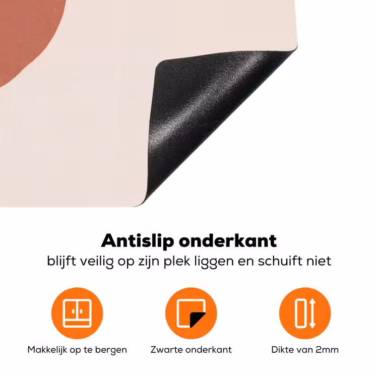 Plant - Tak - Abstract - Modern - Wit Inductie beschermer vinyl 3mm klein -zzzzzzz-td-onderkant