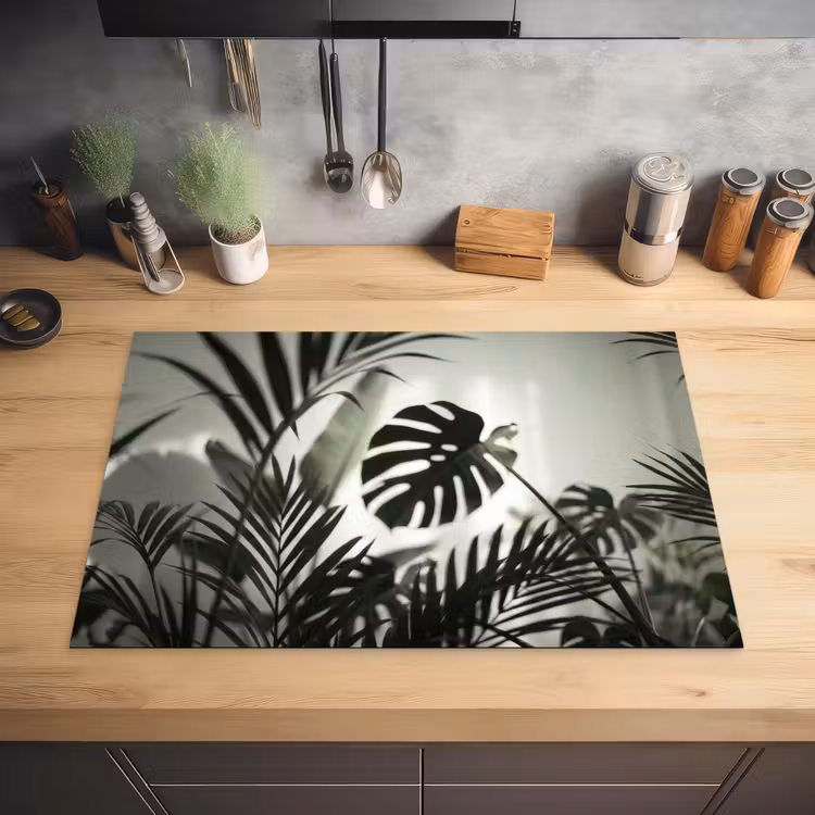 Planten - Bladeren - Natuur - Minimalistisch - Groen Inductie beschermer vinyl 3mm klein -sfeer5
