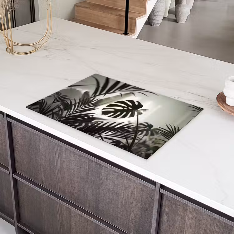 Planten - Bladeren - Natuur - Minimalistisch - Groen Inductie beschermer vinyl 3mm klein -sfeer8