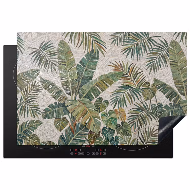 Planten - Tropisch - Mozaïek - Natuur - Groen Inductie beschermer vinyl 3mm klein -3d