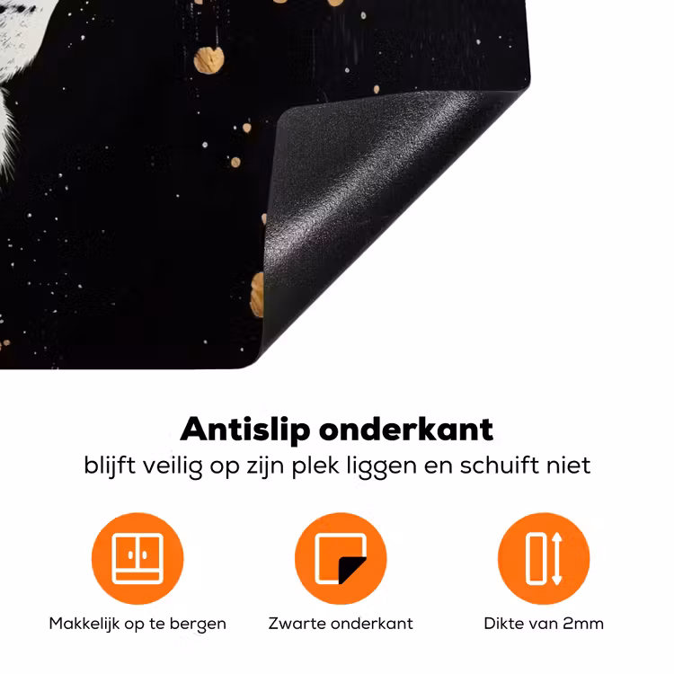 Portret - Leeuw - Abstract - Goud Inductie beschermer vinyl 3mm klein -zzzzzzz-td-onderkant