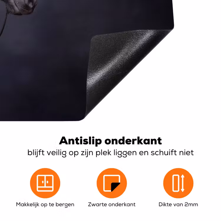 Portret - Paard - Donker Inductie beschermer vinyl 3mm klein -zzzzzzz-td-onderkant