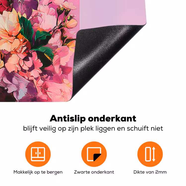 Portret - Vrouw - Abstract - Bloemen Inductie beschermer vinyl 3mm klein -zzzzzzz-td-onderkant