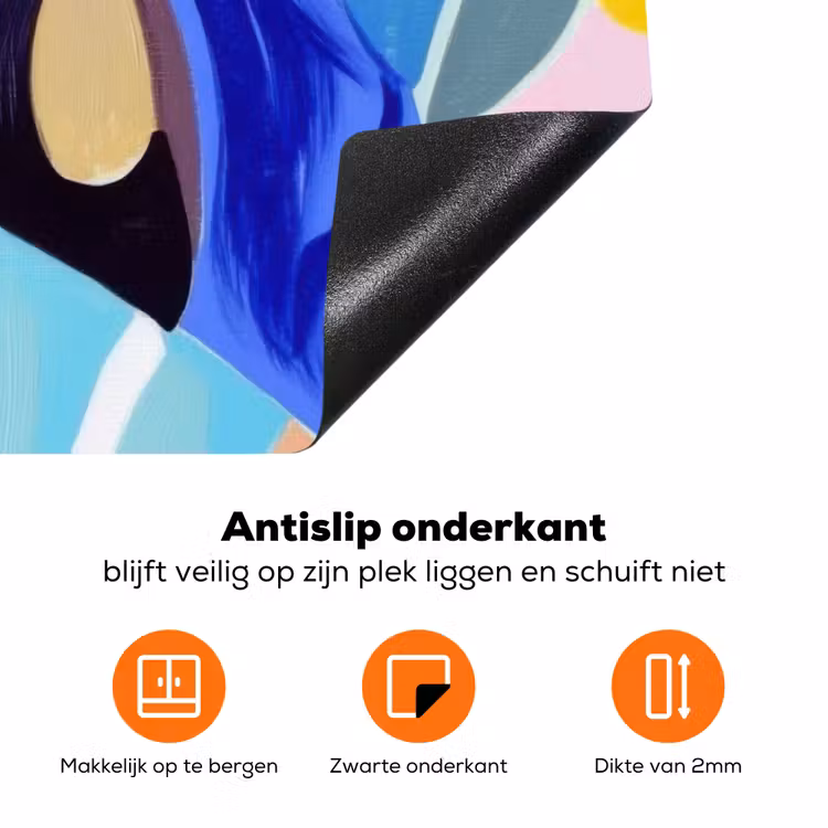 Portret - Vrouw - Modern Inductie beschermer vinyl 3mm klein -zzzzzzz-td-onderkant