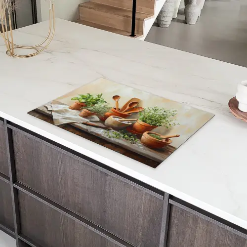 Potten - Kruiden - Hout Inductie beschermer vinyl 3mm klein -sfeer8