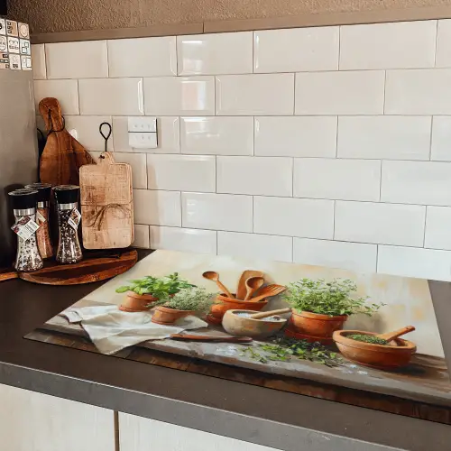 Potten - Kruiden - Hout Inductie beschermer vinyl 3mm klein -sfeer3